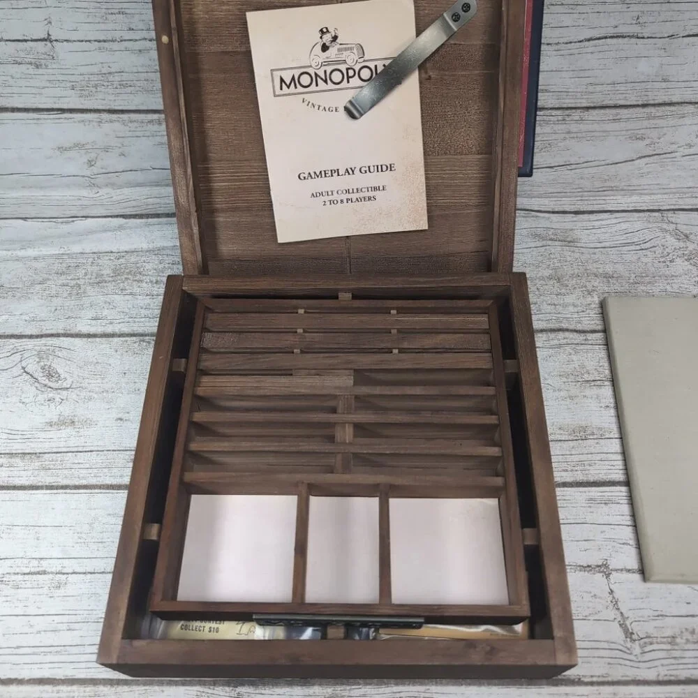 Monopoly Vintage Edition from Restoration Hardware Wooden Game Board RARE
